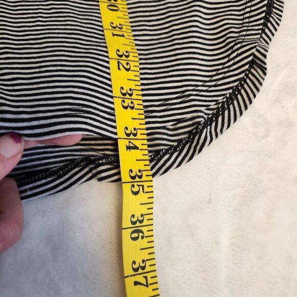 Betsey Johnson Black & White Striped Split Hem Athleisure Yoga Tunic Tank Sz S - Picture 11 of 12